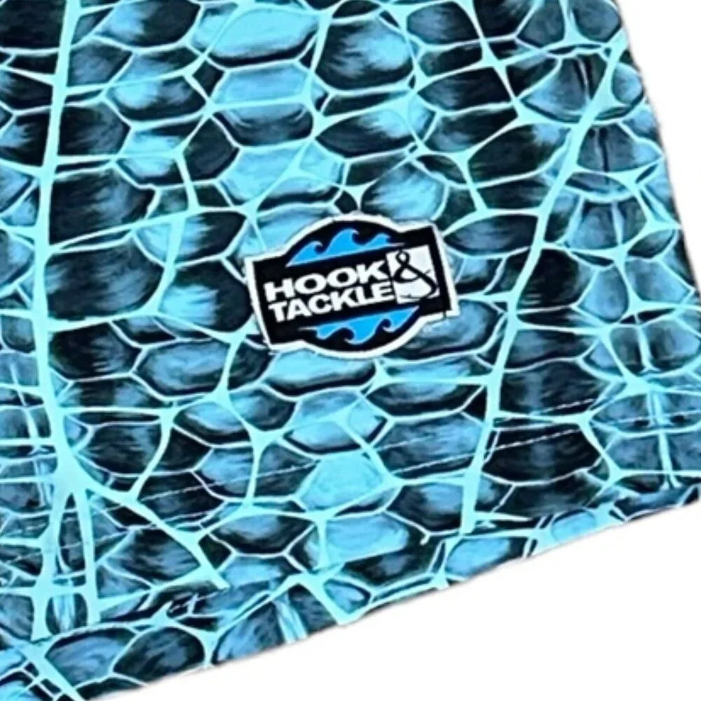 Hook & Tackle Board Shorts Swim Bathing Suit‎ Fishing Shorts Size 32